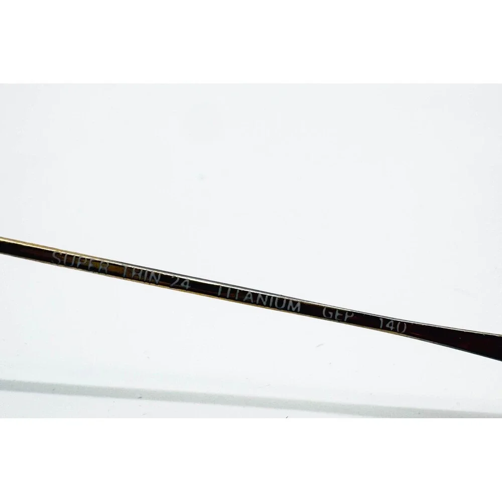 Marchon Eyeglasses Gold Super Thin 24 Titanium GEP 140 Oval Frames 48-20-140